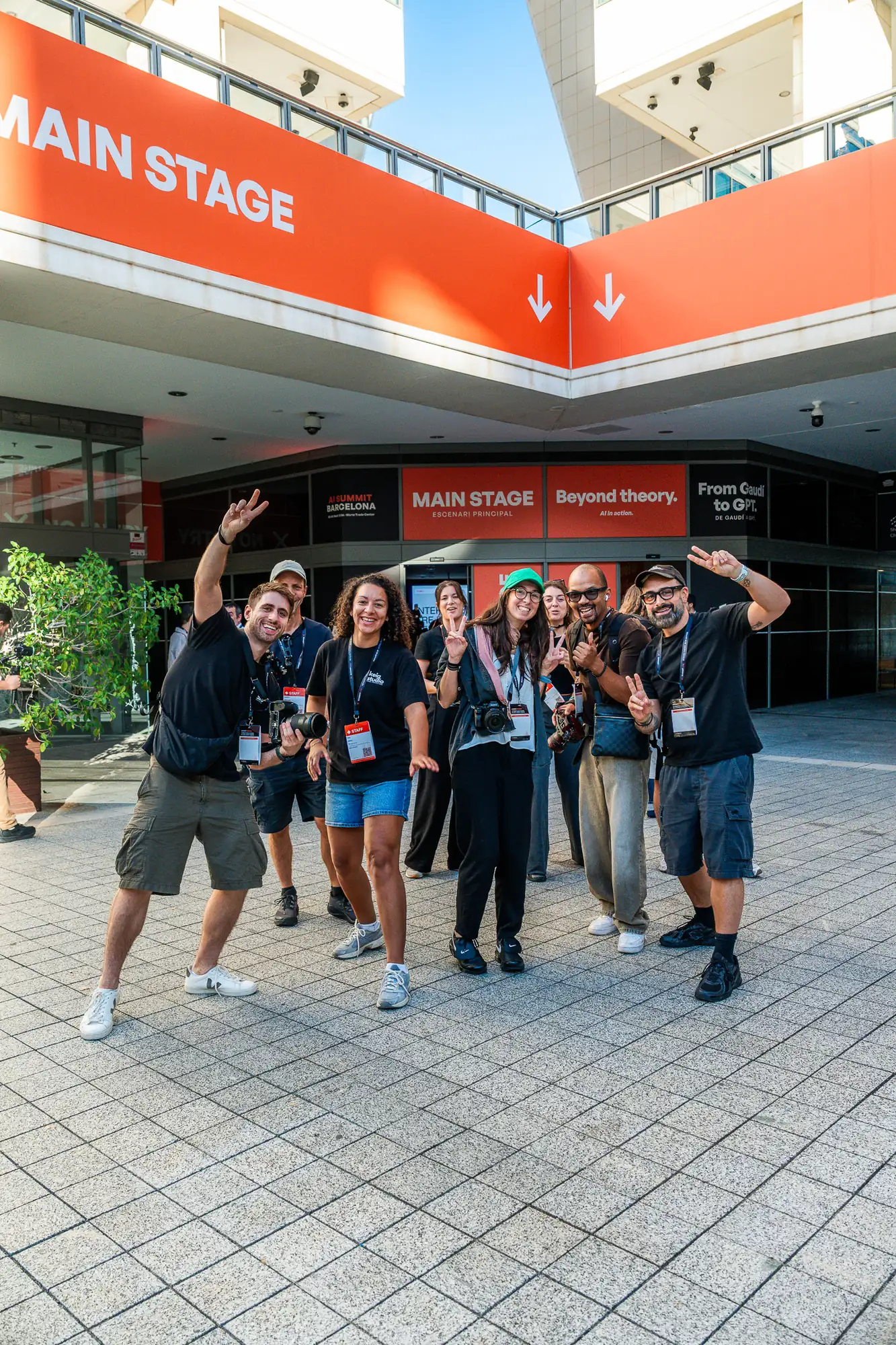Équipe de l'agence photo vidéo Keig Studio à Barcelone pendant l'AI Summit 2026